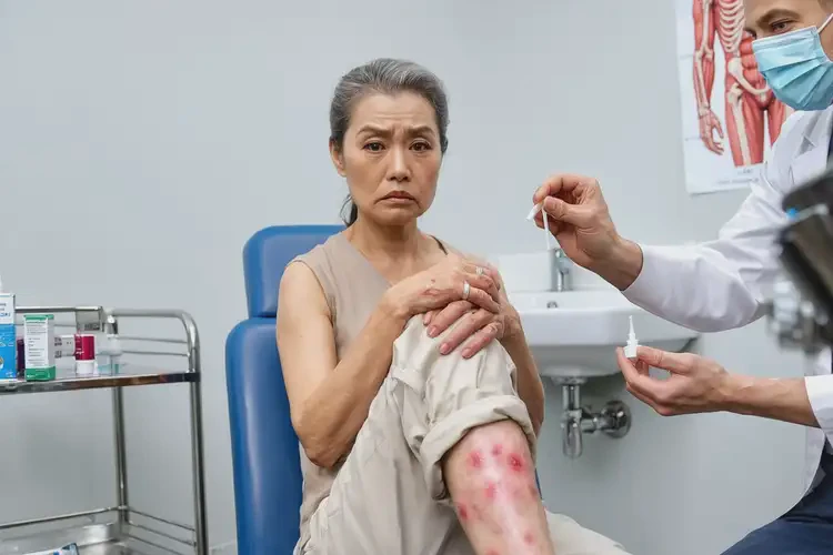 女性小腿经常起湿疹不管它会自己痊愈吗(图3)