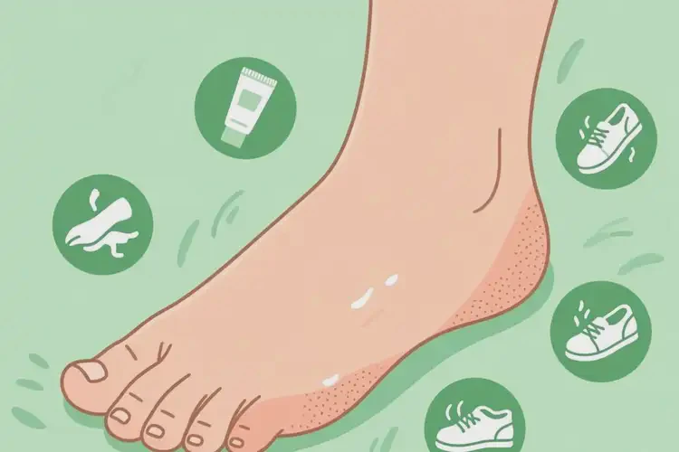 大學(xué)生腳上出現(xiàn)濕疹不管它會自己痊愈嗎(圖1)