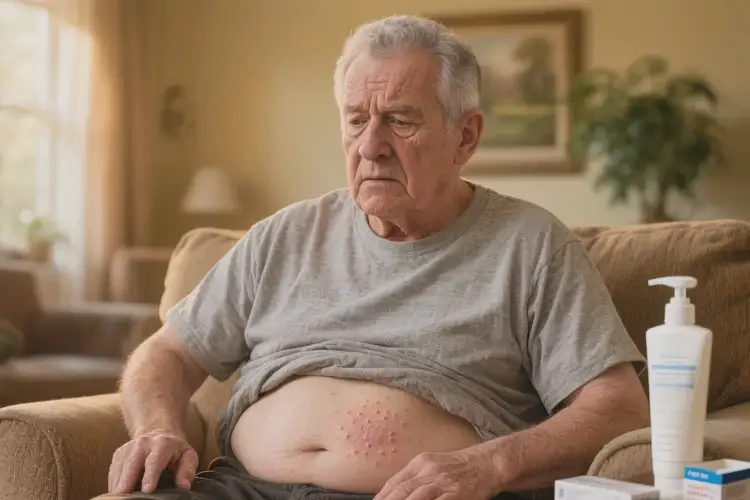 老人肚子上經常起濕疹不管它會自己自愈嗎(圖4)