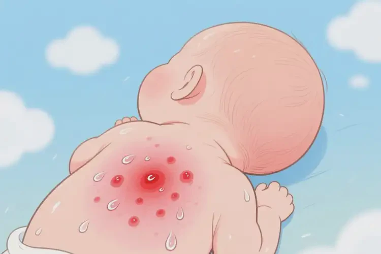 新生兒身上出濕疹可以徹底自愈嗎(圖1)