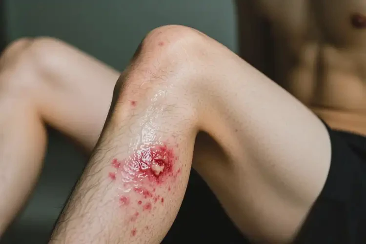 男生大腿經(jīng)常起濕疹不管它會(huì)自己好嗎(圖2)