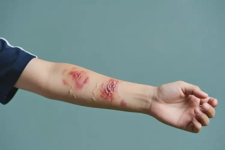 中学生手臂上起湿疹能靠自己自愈吗(图1)