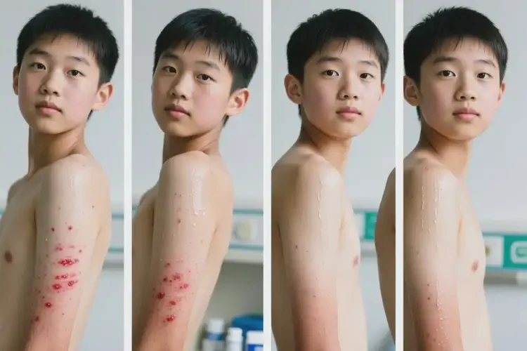 青少年手臂上經(jīng)常長濕疹能不能徹底自愈(圖1)