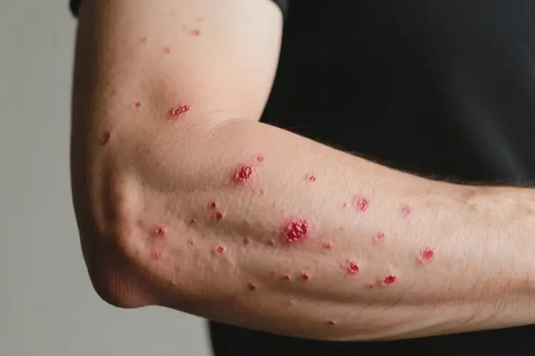 男人手臂上偶爾長濕疹可以徹底自愈嗎(圖2)