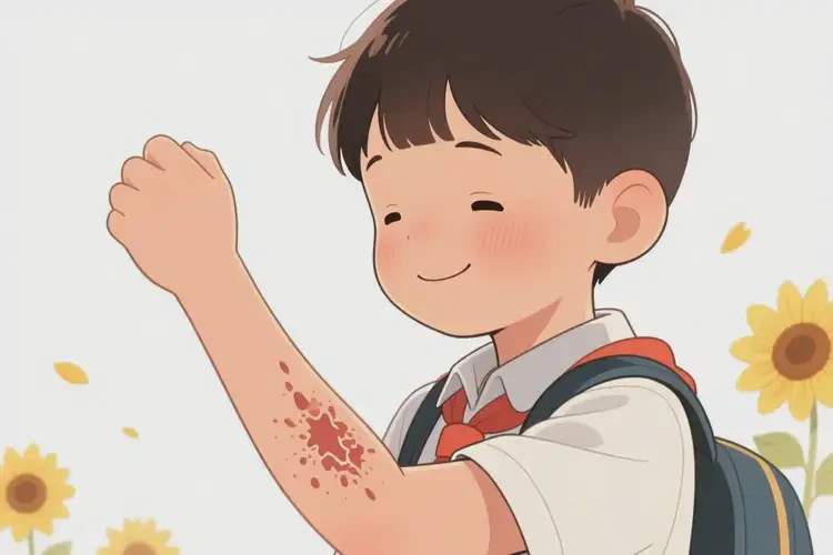 小學生手臂上出現(xiàn)濕疹可以徹底自愈嗎(圖1)