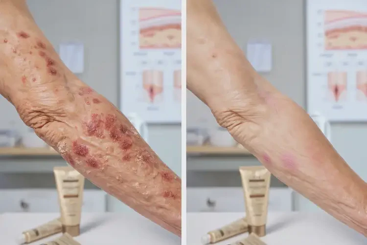 高齡老人手臂上經(jīng)常長(zhǎng)濕疹可以徹底自愈嗎(圖1)