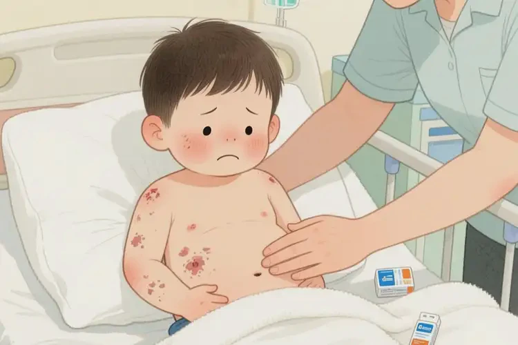 少兒肚子出現(xiàn)濕疹不管它會自己好嗎(圖4)