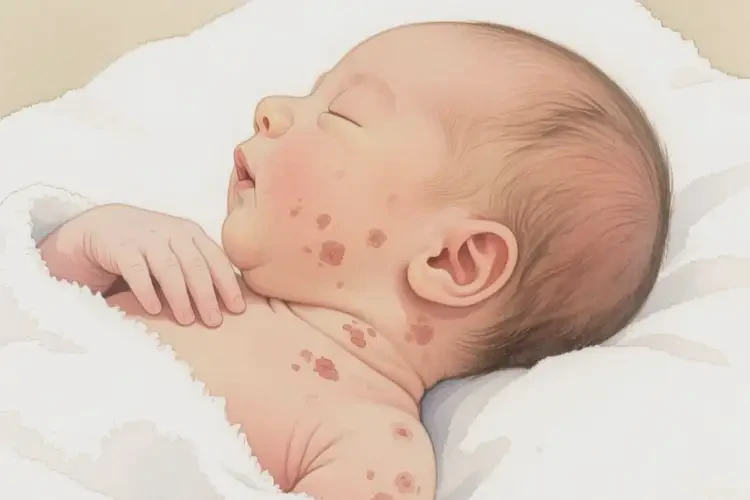 新生兒脖子上容易長濕疹不管它會(huì)自己好嗎(圖4)