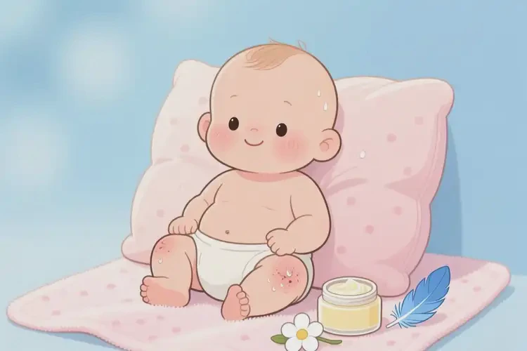 嬰兒屁股上有濕疹不管它會(huì)自己好嗎(圖3)