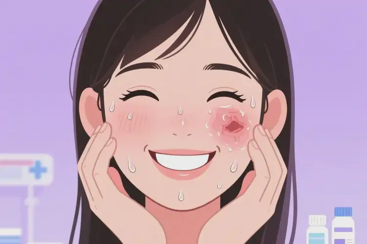 女生臉上容易長(zhǎng)濕疹可不可以徹底自愈(圖1)