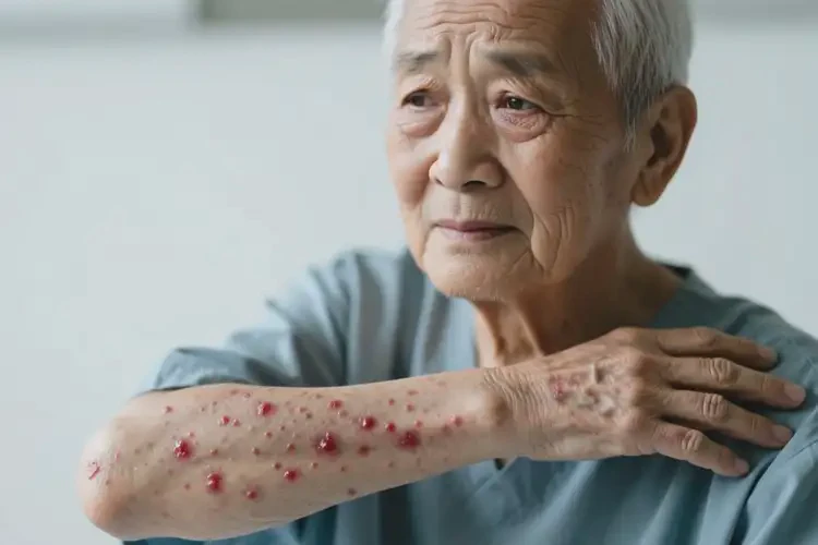老年人手臂出現(xiàn)濕疹不管它會(huì)自己痊愈嗎(圖4)