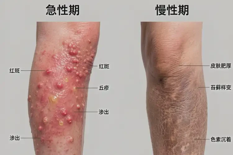 女性小腿上有濕疹能夠徹底治愈嗎(圖3)