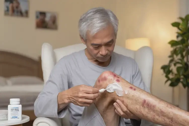 老人小腿上出濕疹能徹底自愈嗎(圖2)