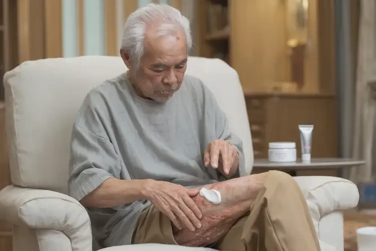 高齡老人大腿有濕疹能夠徹底治愈嗎(圖1)
