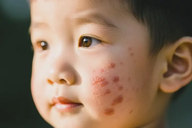 小孩脸上容易起湿疹不管它会自己痊愈吗(图4)