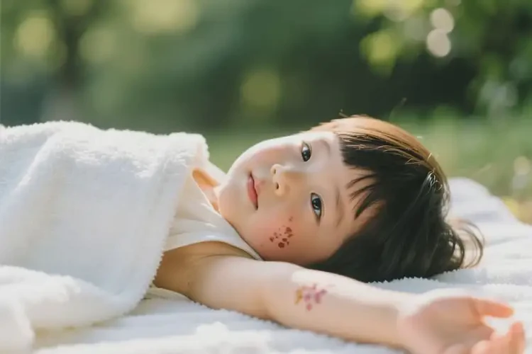 小兒手臂上偶爾起濕疹不管它會(huì)自己痊愈嗎(圖1)