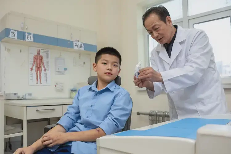 中學(xué)生手臂上起濕疹不管它會自己好嗎(圖1)