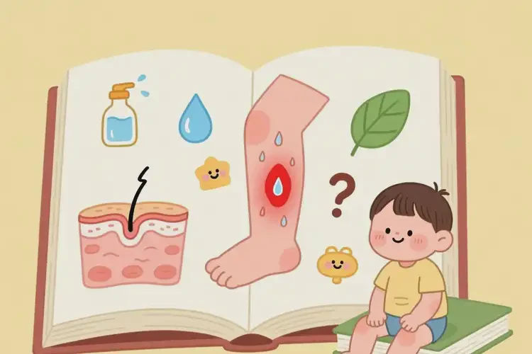 幼兒小腿長濕疹不管它會自己好嗎(圖1)