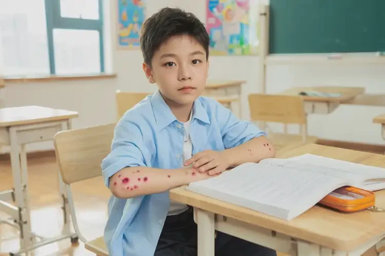 小學生手臂上容易長濕疹可以徹底自愈嗎(圖1)