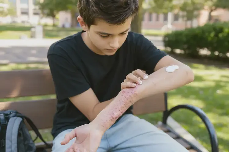 大學生手臂上出濕疹能不能徹底自愈(圖3)