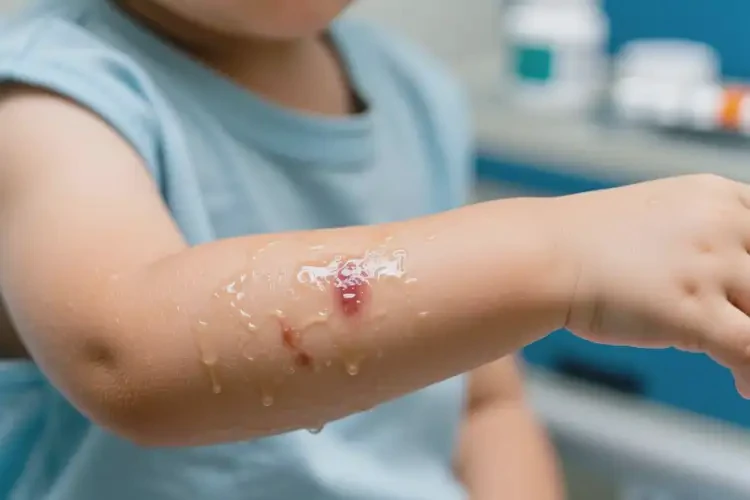 小孩手臂上起濕疹能徹底自愈嗎(圖1)