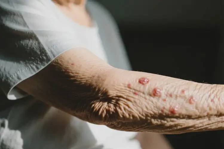 高齡老人手臂起濕疹不管它會自己自愈嗎(圖1)