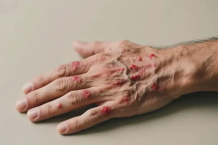 男人手上長濕疹不管它會自己自愈嗎(圖2)