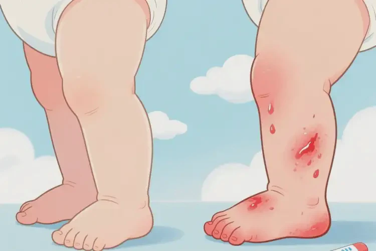 嬰幼兒小腿長(zhǎng)濕疹不管它會(huì)自己自愈嗎(圖4)