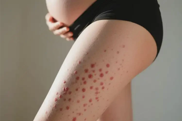 孕妇大腿上起湿疹不管它会自己好吗(图2)