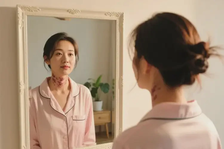 女性脖子容易長濕疹可不可以徹底自愈(圖1)