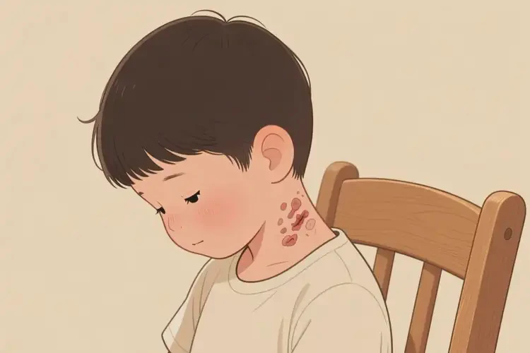 小孩脖子有濕疹能靠自己自愈嗎(圖1)
