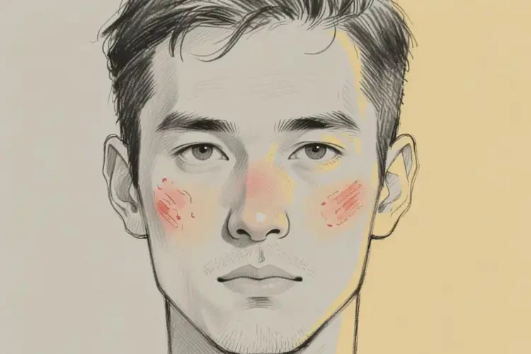 男生面部起濕疹不管它會(huì)自己痊愈嗎(圖2)