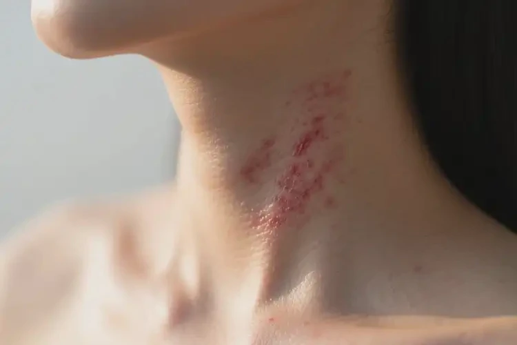 女人脖子上偶爾起濕疹能夠徹底治愈嗎(圖4)