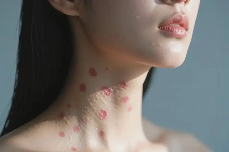 女人脖子上偶爾起濕疹能夠徹底治愈嗎(圖2)