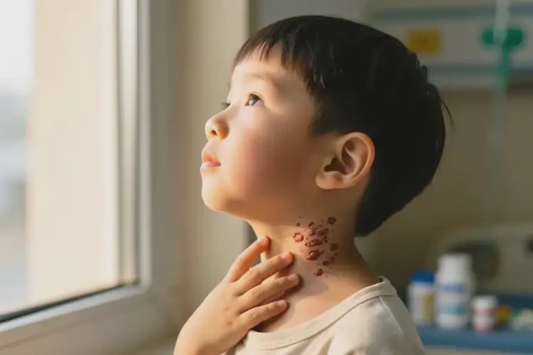 小孩脖子有濕疹能靠自己自愈嗎(圖2)