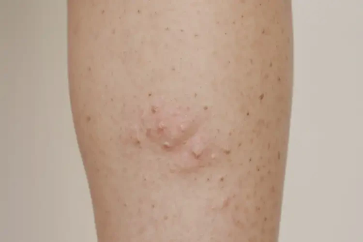 女生大腿上偶爾長濕疹能靠自己自愈嗎(圖1)