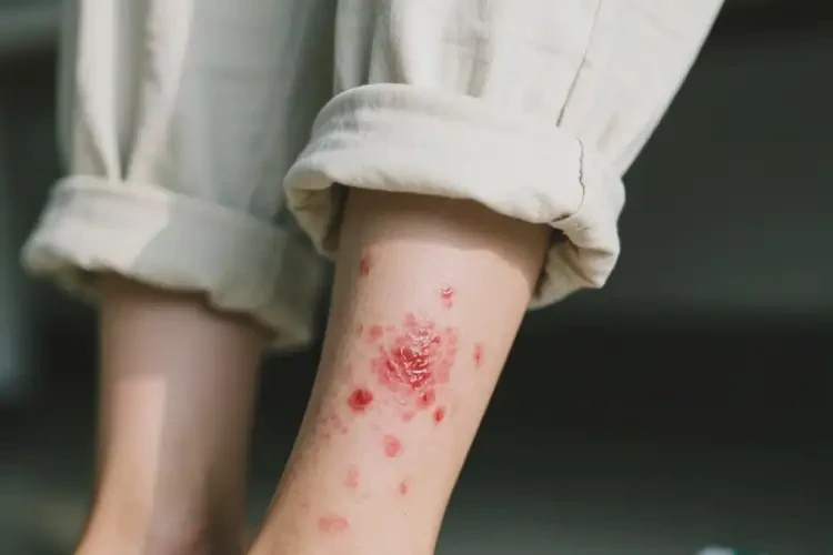 女人小腿出現(xiàn)濕疹能徹底自愈嗎(圖3)