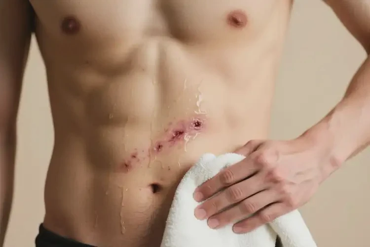 男性肚子偶爾長濕疹可以徹底自愈嗎(圖1)