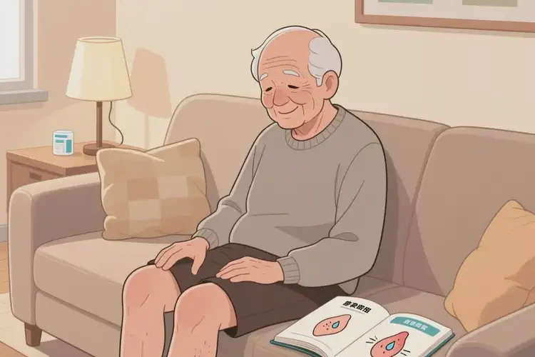 高齡老人大腿出濕疹不管它會自己痊愈嗎(圖1)