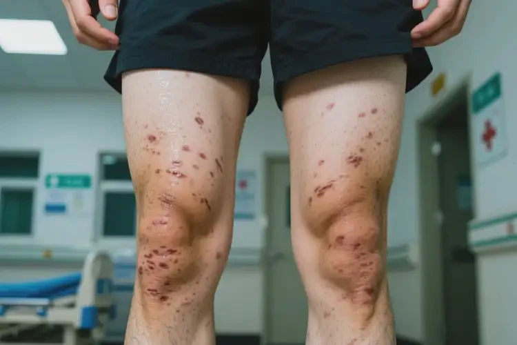 男生大腿經(jīng)常起濕疹不管它會(huì)自己好嗎(圖1)