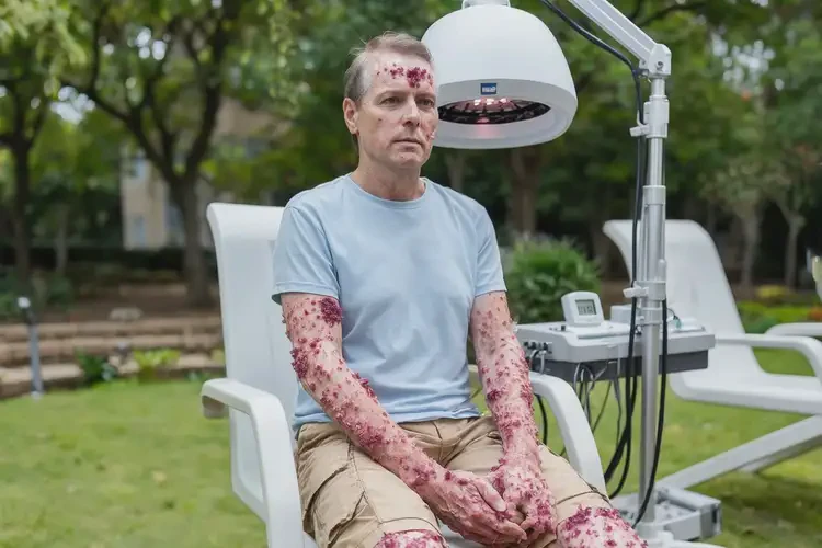 青年人小腿上出濕疹不管它會自己好嗎(圖1)