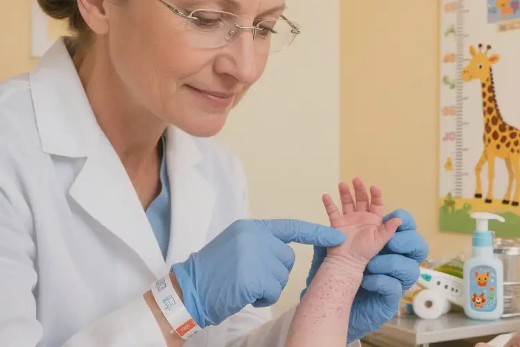 新生兒手上起濕疹可以徹底自愈嗎(圖3)