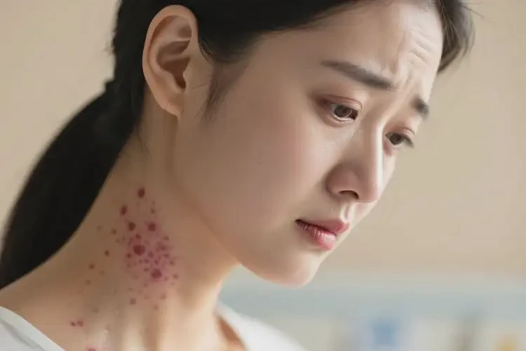 女人脖子上起濕疹不管它會(huì)自己好嗎(圖3)