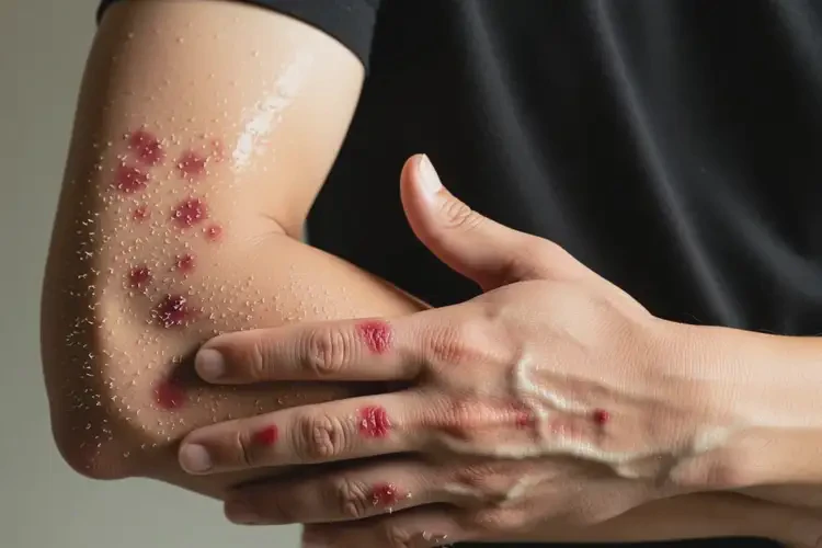 男人四肢經(jīng)常起濕疹不管它會(huì)自己好嗎(圖3)