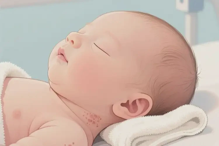 新生兒脖子上容易長濕疹不管它會(huì)自己好嗎(圖1)
