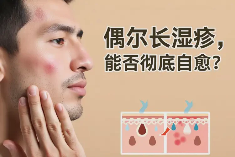 男人面部偶爾長濕疹能徹底自愈嗎(圖1)