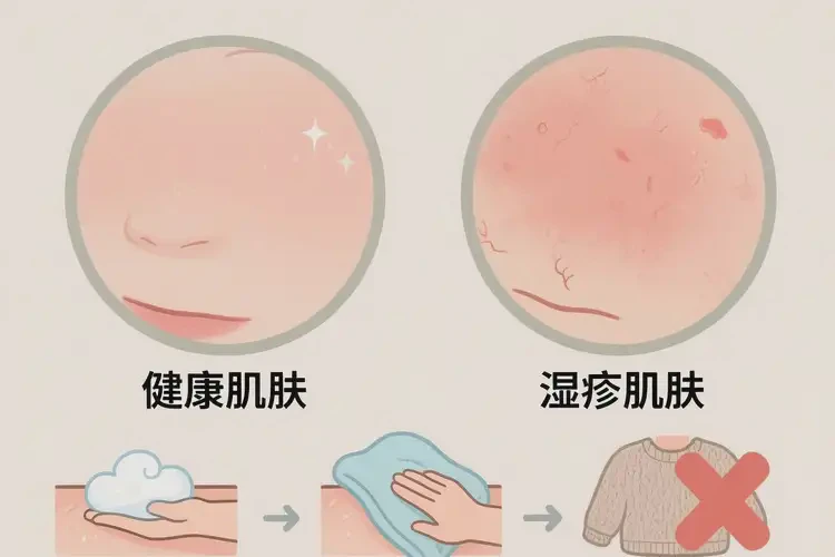 少兒屁股長濕疹不管它會自己好嗎(圖1)