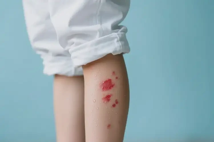 中学生小腿出湿疹不管它会自己痊愈吗(图1)