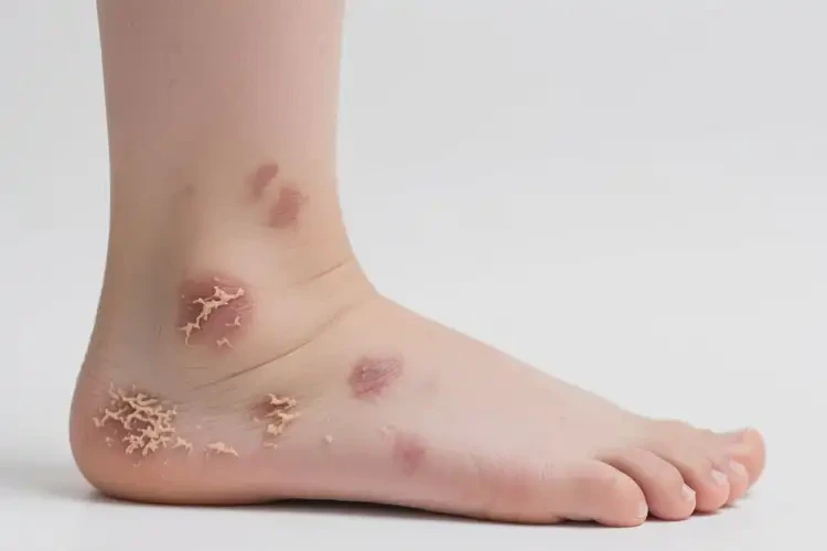 女生腳上長濕疹能夠徹底治愈嗎(圖3)