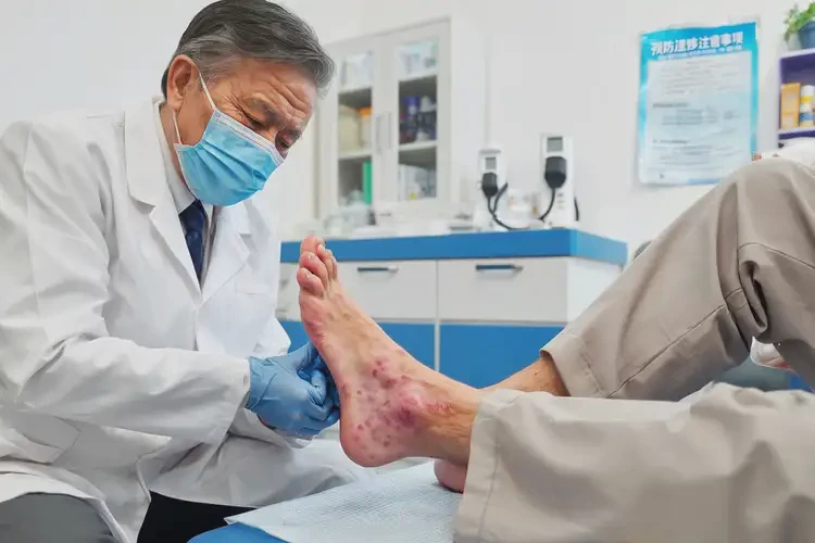老年人腳上起濕疹可以徹底自愈嗎(圖1)
